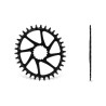 PLATO GARBARUK OVALADO DIRECT MOUNT CANNONDALE HOLLOWGRAM (AI-COMPATIBLE) (34T, OFFSET 3MM, BLACK)