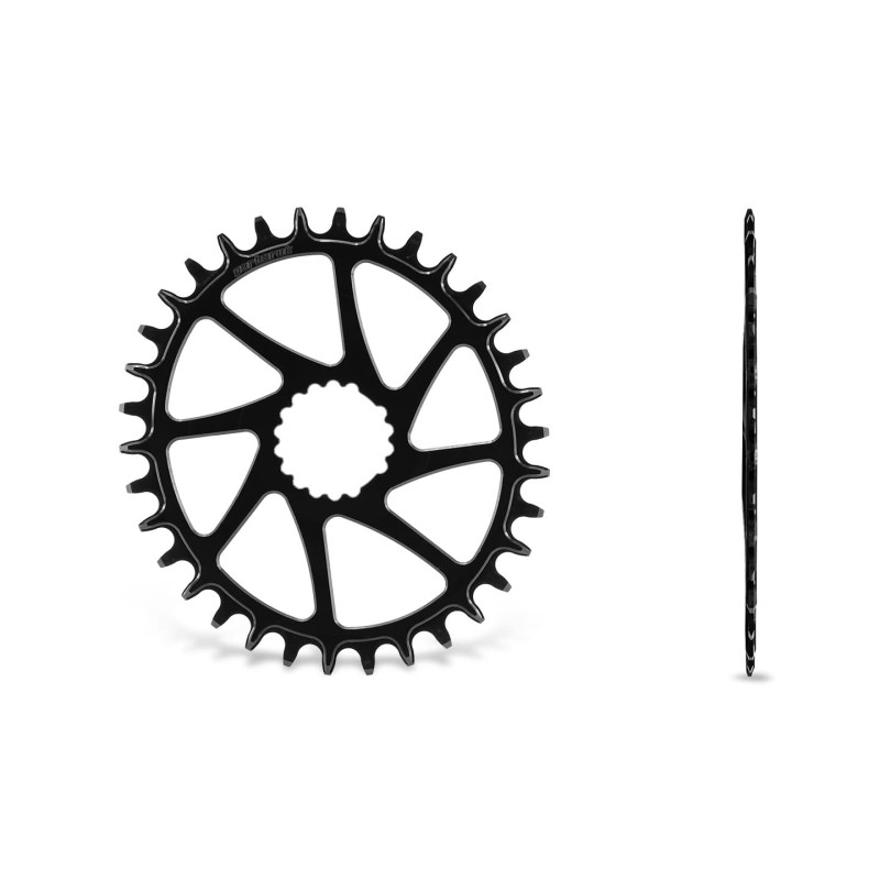 PLATO GARBARUK REDONDO DIRECT MOUNT CANNONDALE HOLLOWGRAM (AI-COMPATIBLE) (34T, OFFSET 1.7MM, BLACK)