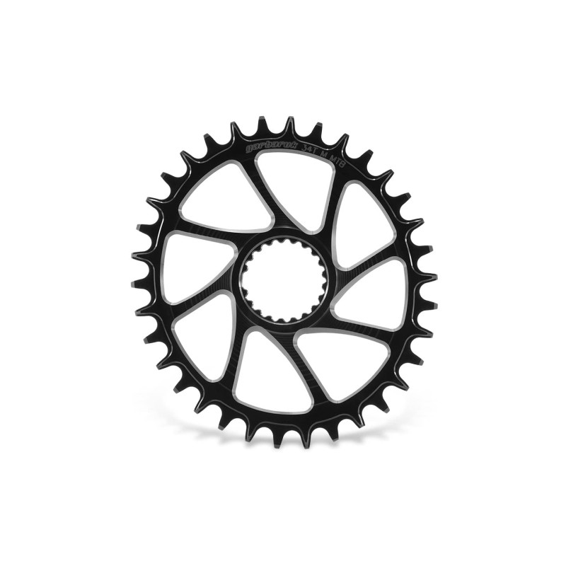 PLATO GARBARUK OVALADO DIRECT MOUNT SHIMANO M7100/M8100 (34T, BLACK)