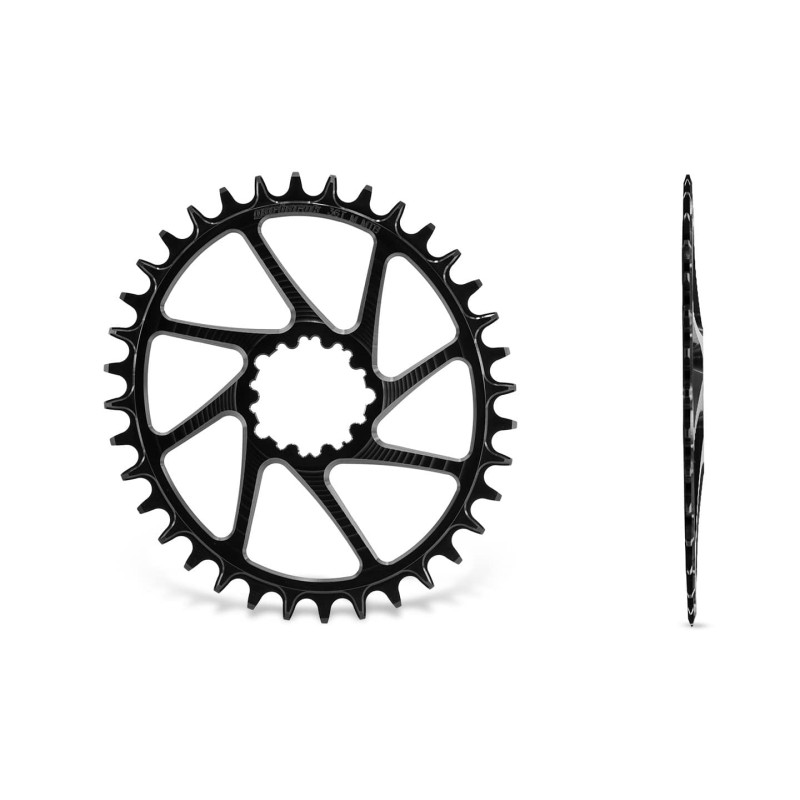 PLATO GARBARUK OVALADO DIRECT MOUNT SRAM GXP/DUB MTB (BOOST) (34T, BLACK)